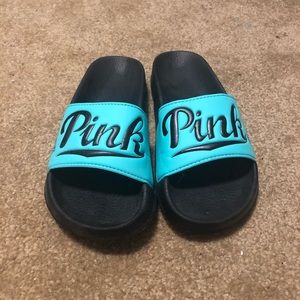 PINK Victoria’s Secret Blue Slides